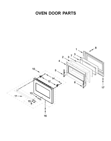 Oven door parts