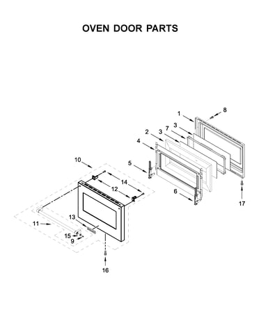 Oven door parts