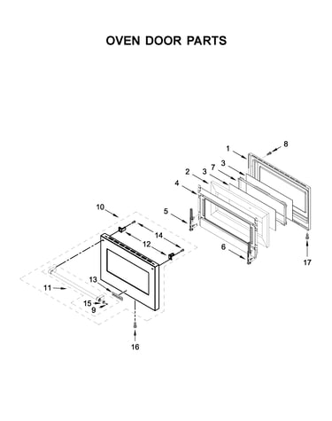 Oven door parts