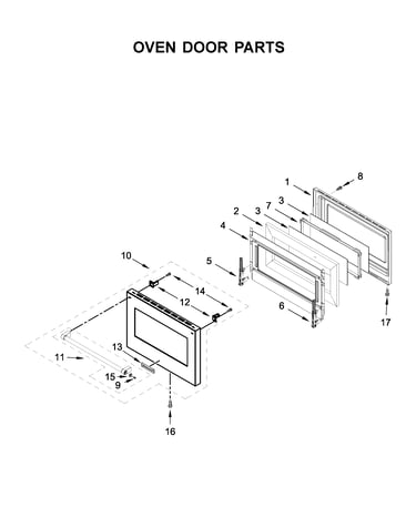Oven door parts