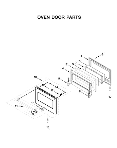 Oven door parts