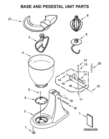 Base and pedestal unit parts