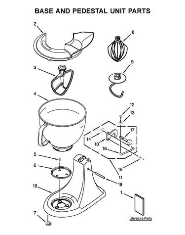 Base and pedestal unit parts