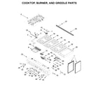 Jenn-Air JDSP548HL00 cooktop, burner, and griddle parts diagram