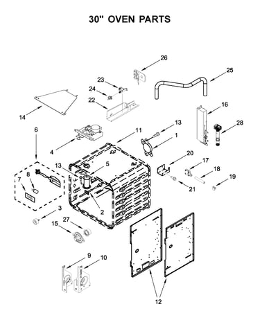 30" oven parts