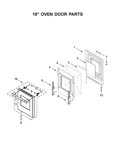 18" oven door parts
