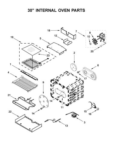 30" internal oven parts
