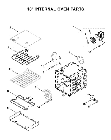 18" internal oven parts