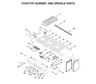 Jenn-Air JDSP548HM00 cooktop, burner, and griddle parts diagram