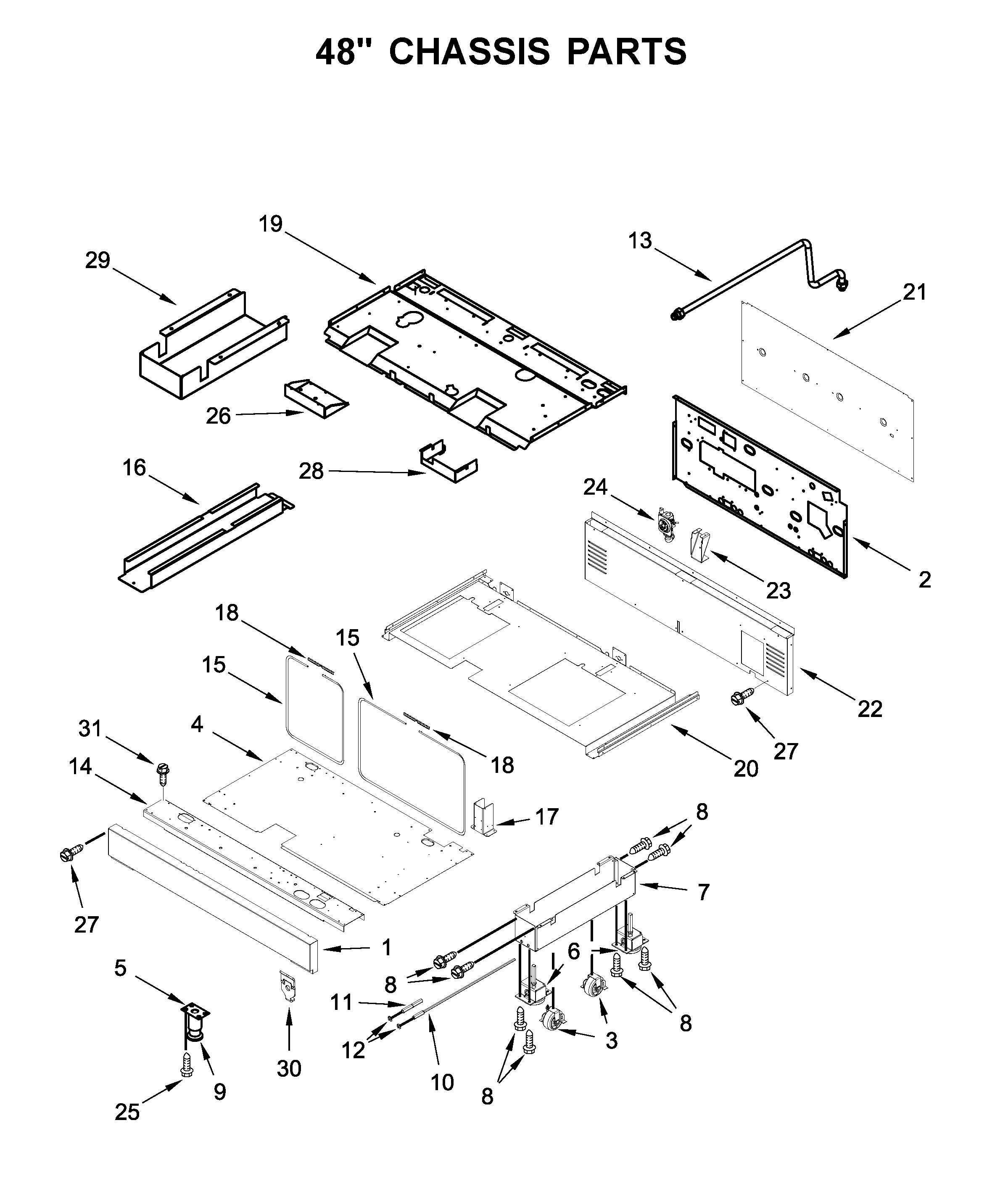 48" CHASSIS PARTS