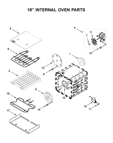 18" internal oven parts