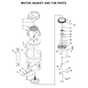Maytag MVWB855DC4 motor, basket and tub parts diagram