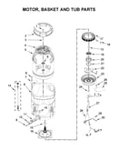 Motor, basket and tub parts