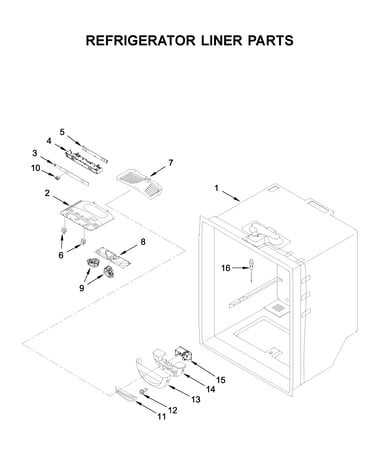 Refrigerator liner parts