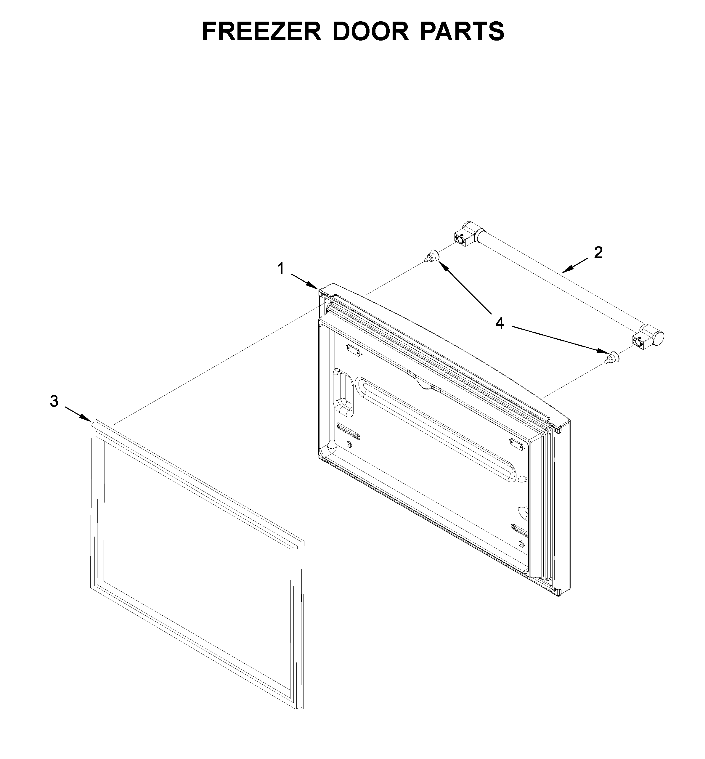 Freezer door parts