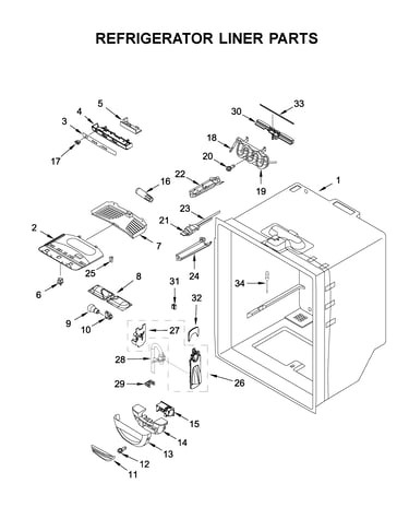 Refrigerator liner parts