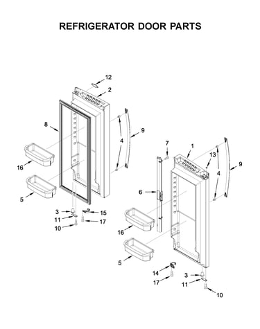 Refrigerator door parts