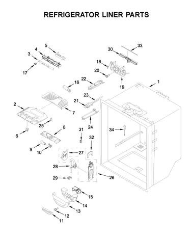 Refrigerator liner parts