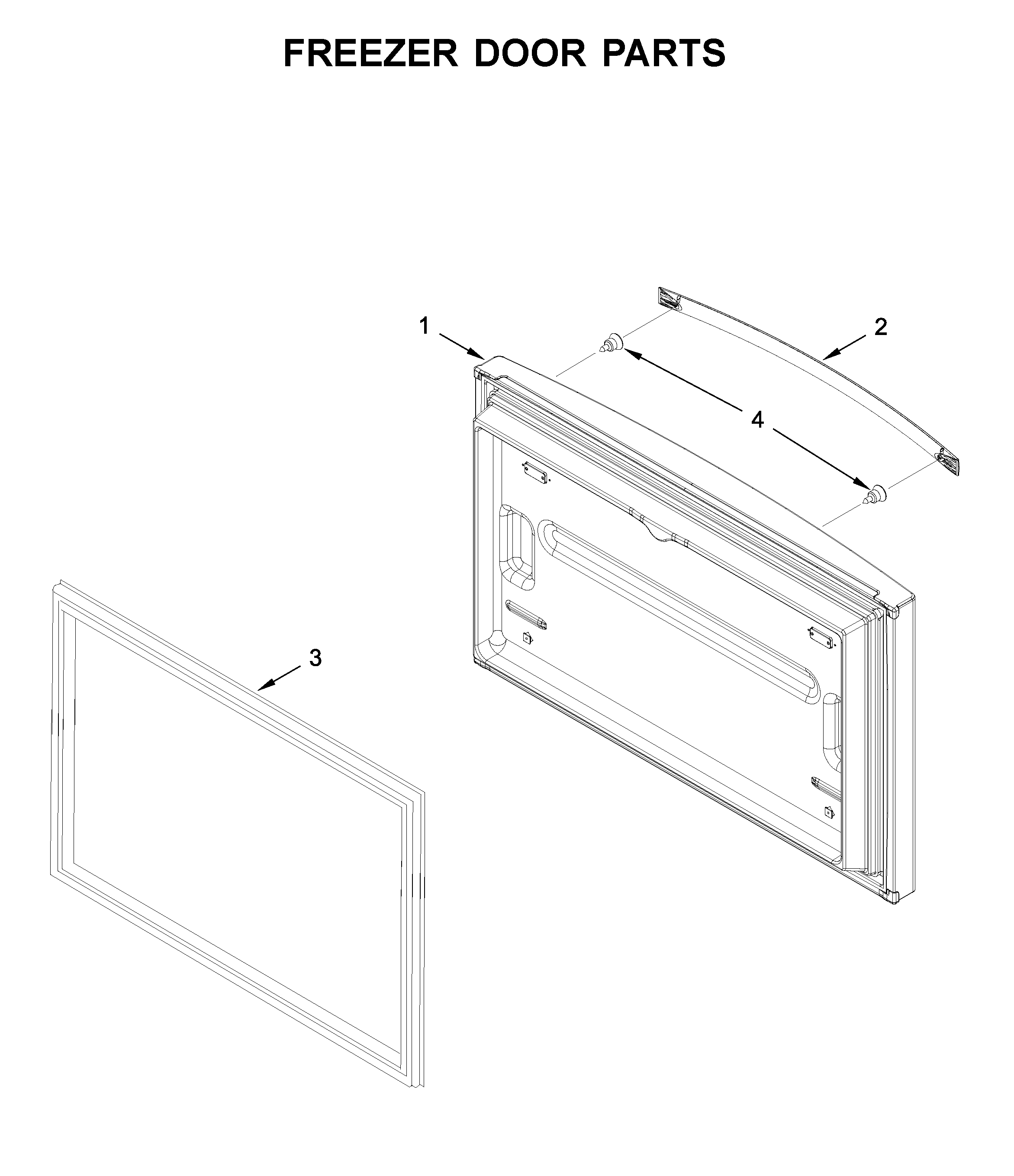 Freezer door parts