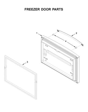 Freezer door parts