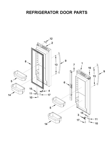 Refrigerator door parts