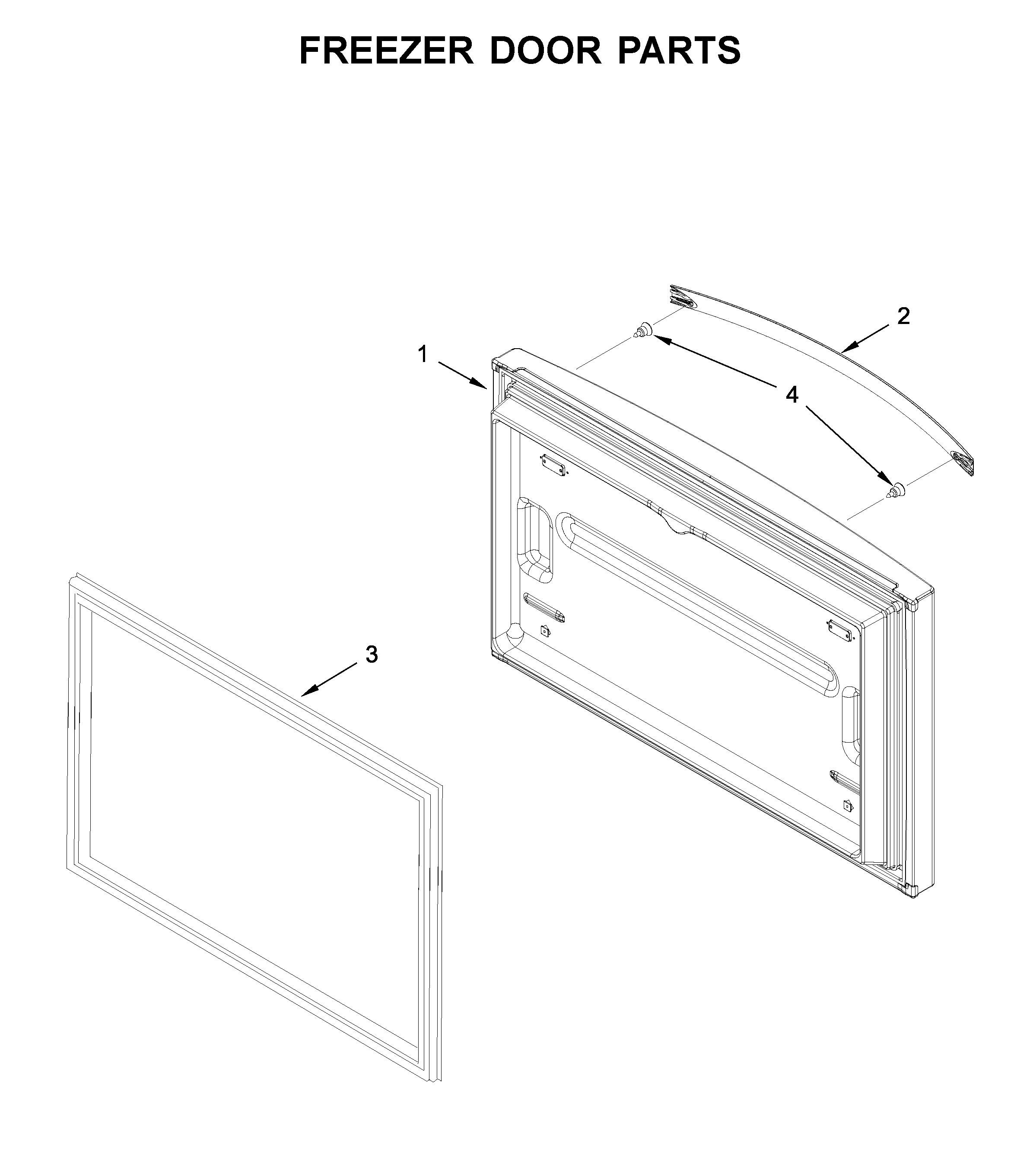 Freezer door parts