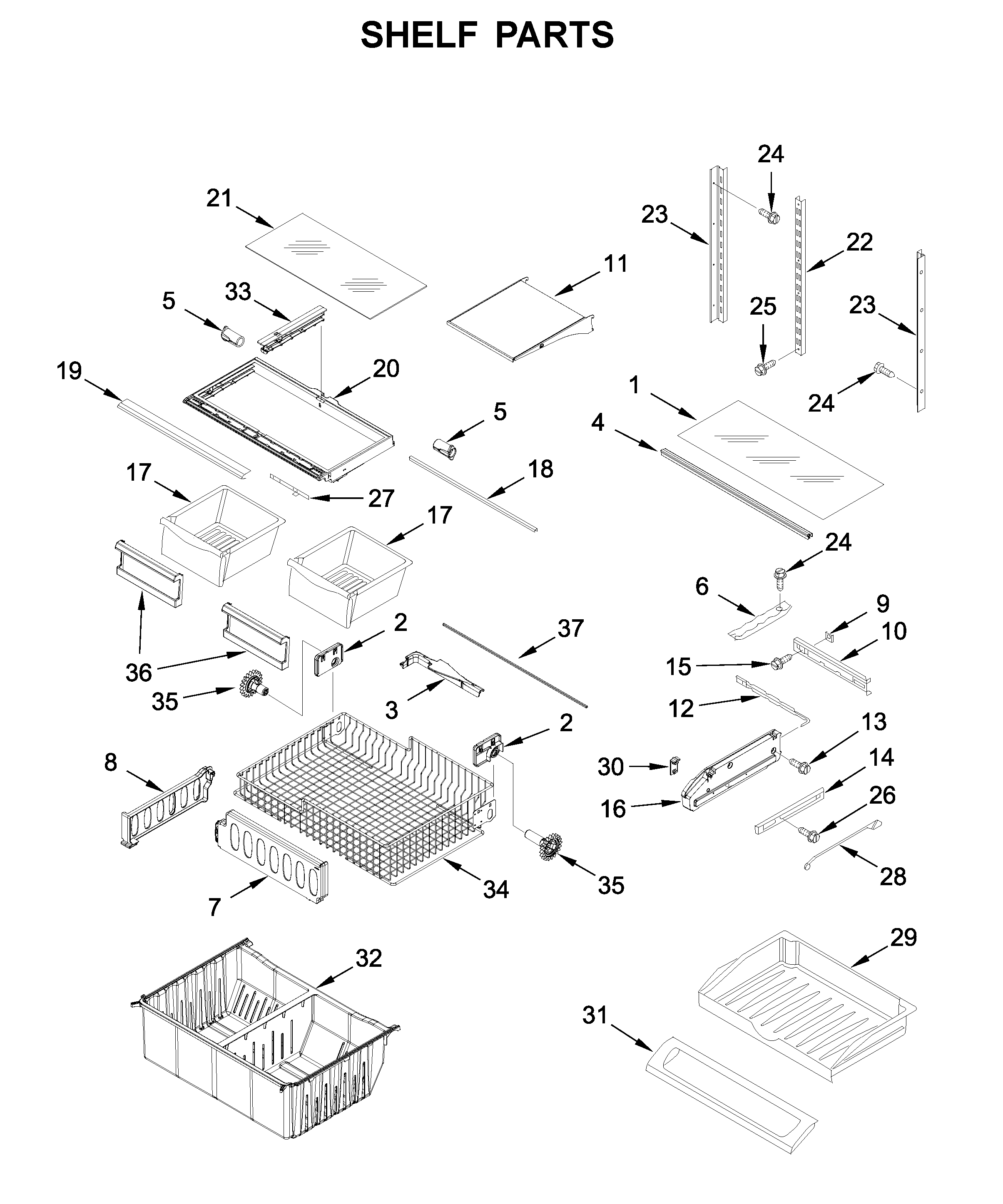 Shelf parts