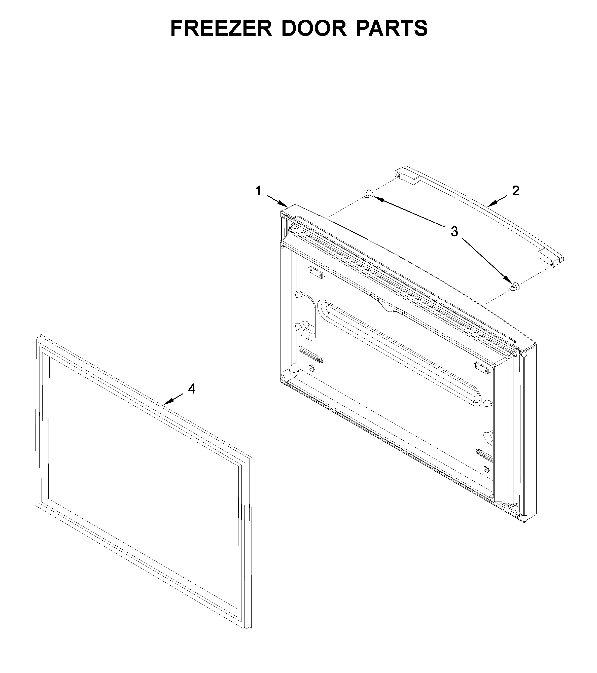 Freezer door parts