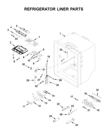 Refrigerator liner parts