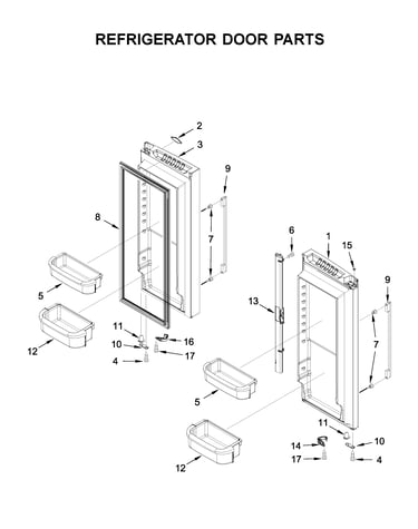 Refrigerator door parts