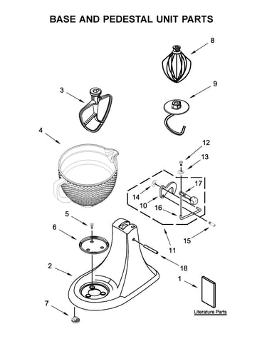 Base and pedestal unit parts