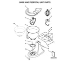 KitchenAid KSM150TBER0 base and pedestal unit parts diagram