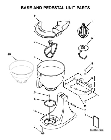 Base and pedestal unit parts