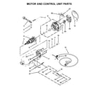 KitchenAid KSM150TBCU0 motor and control unit parts diagram
