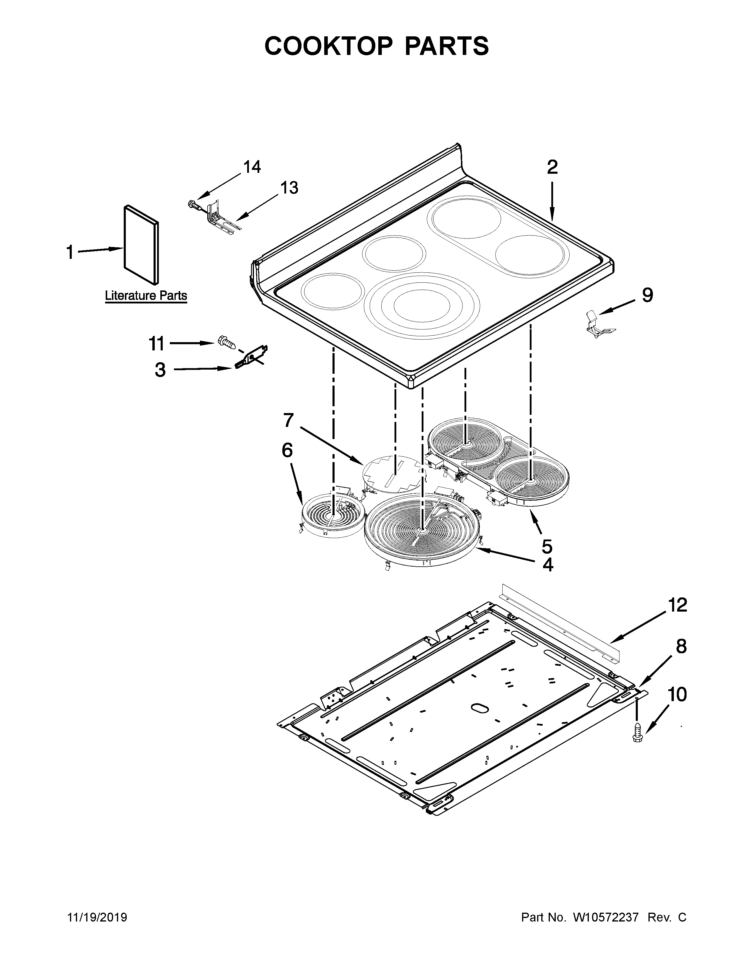 Cooktop parts