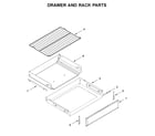 Maytag YMER8880BW0 drawer and rack parts diagram