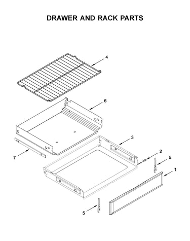 Drawer and rack parts