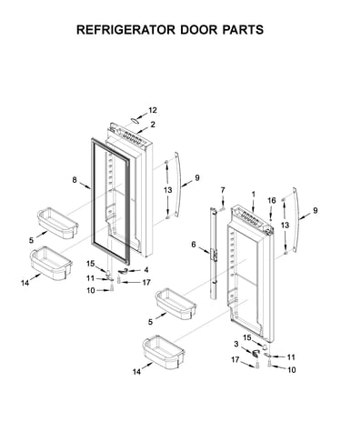 Refrigerator door parts