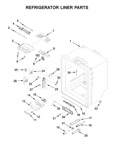 Refrigerator liner parts