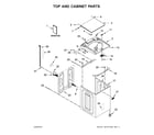 Maytag MVWB865GC1 top and cabinet parts diagram