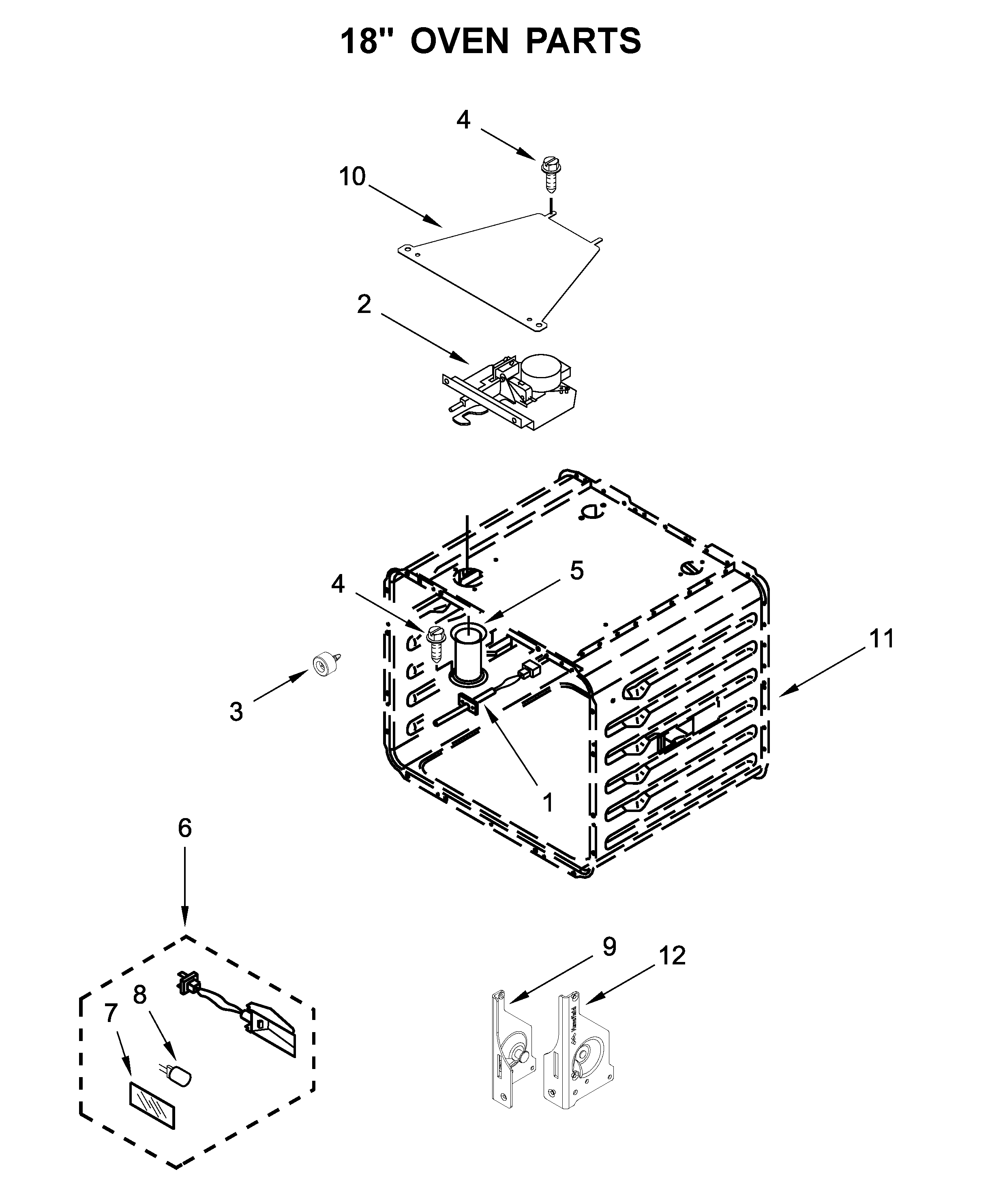 18" OVEN PARTS