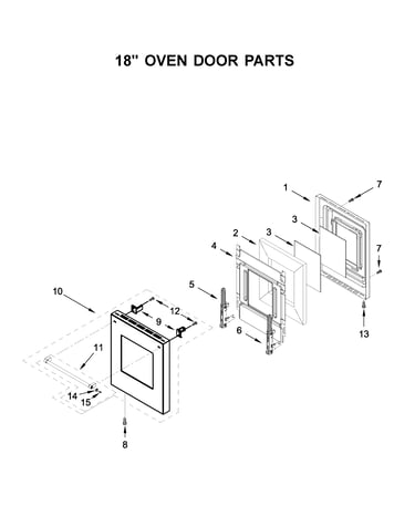 18" oven door parts