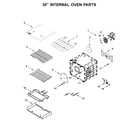 KitchenAid KFDC558JSS00 30" internal oven parts diagram