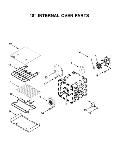 18" internal oven parts