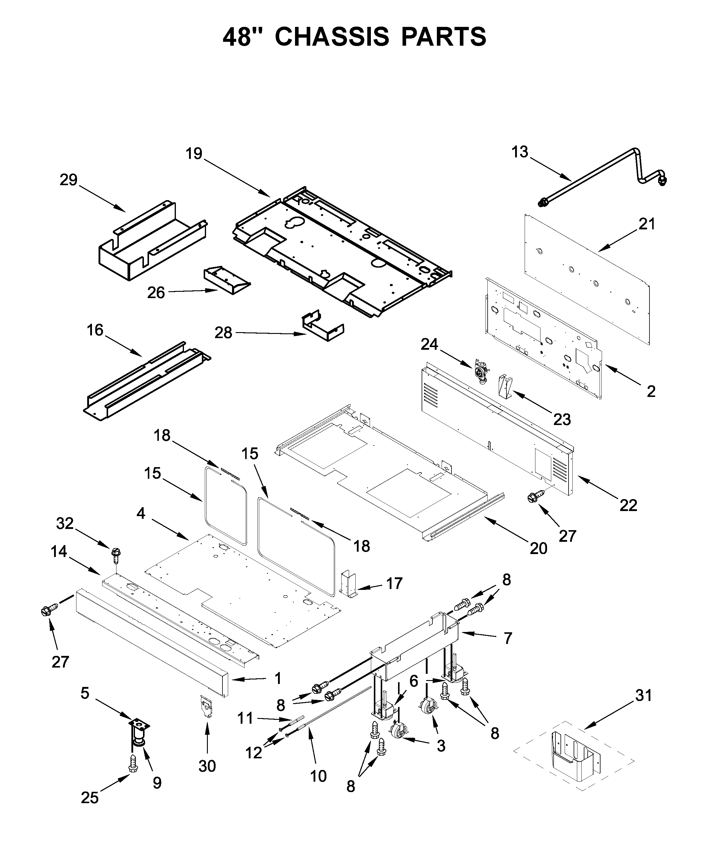 48" chassis parts