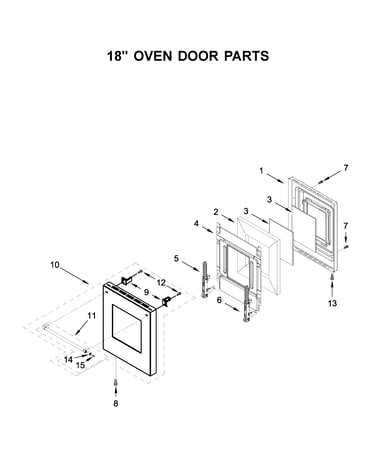 18" oven door parts