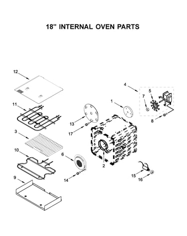 18" internal oven parts