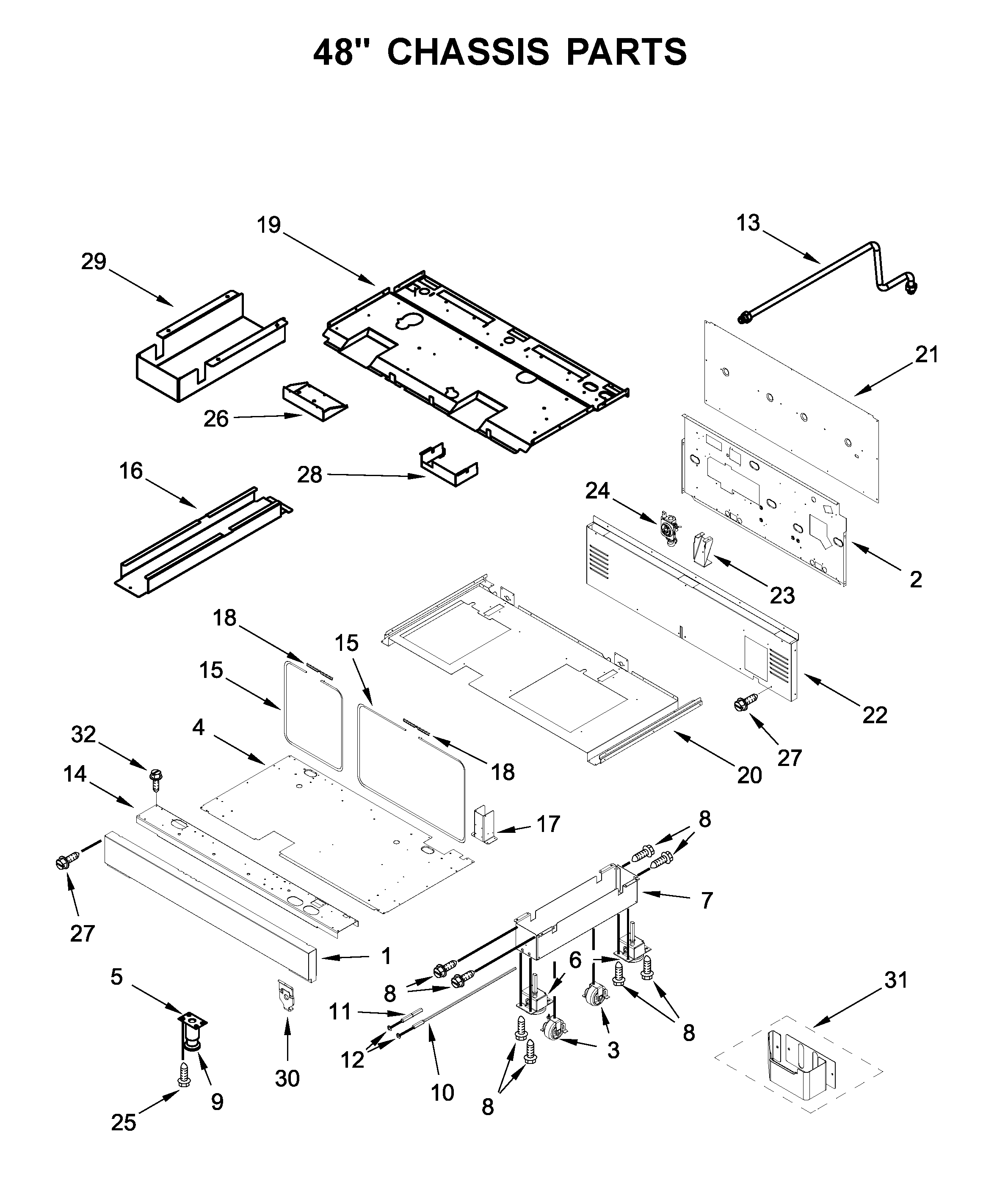 48" chassis parts