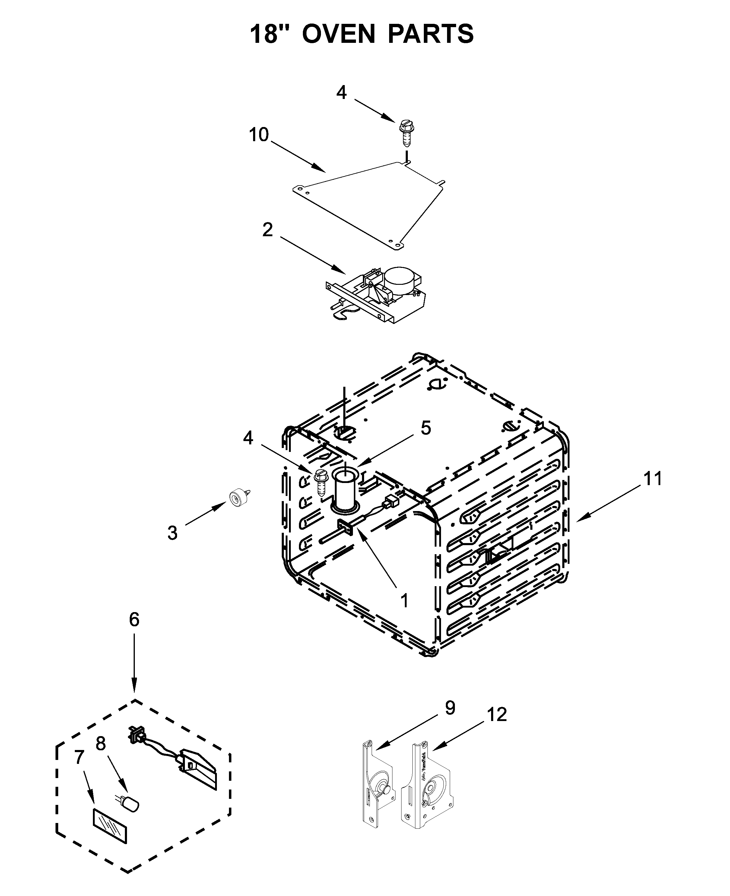 18" OVEN PARTS