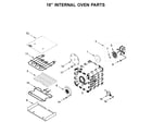 KitchenAid KFDC558JPA00 18" internal oven parts diagram